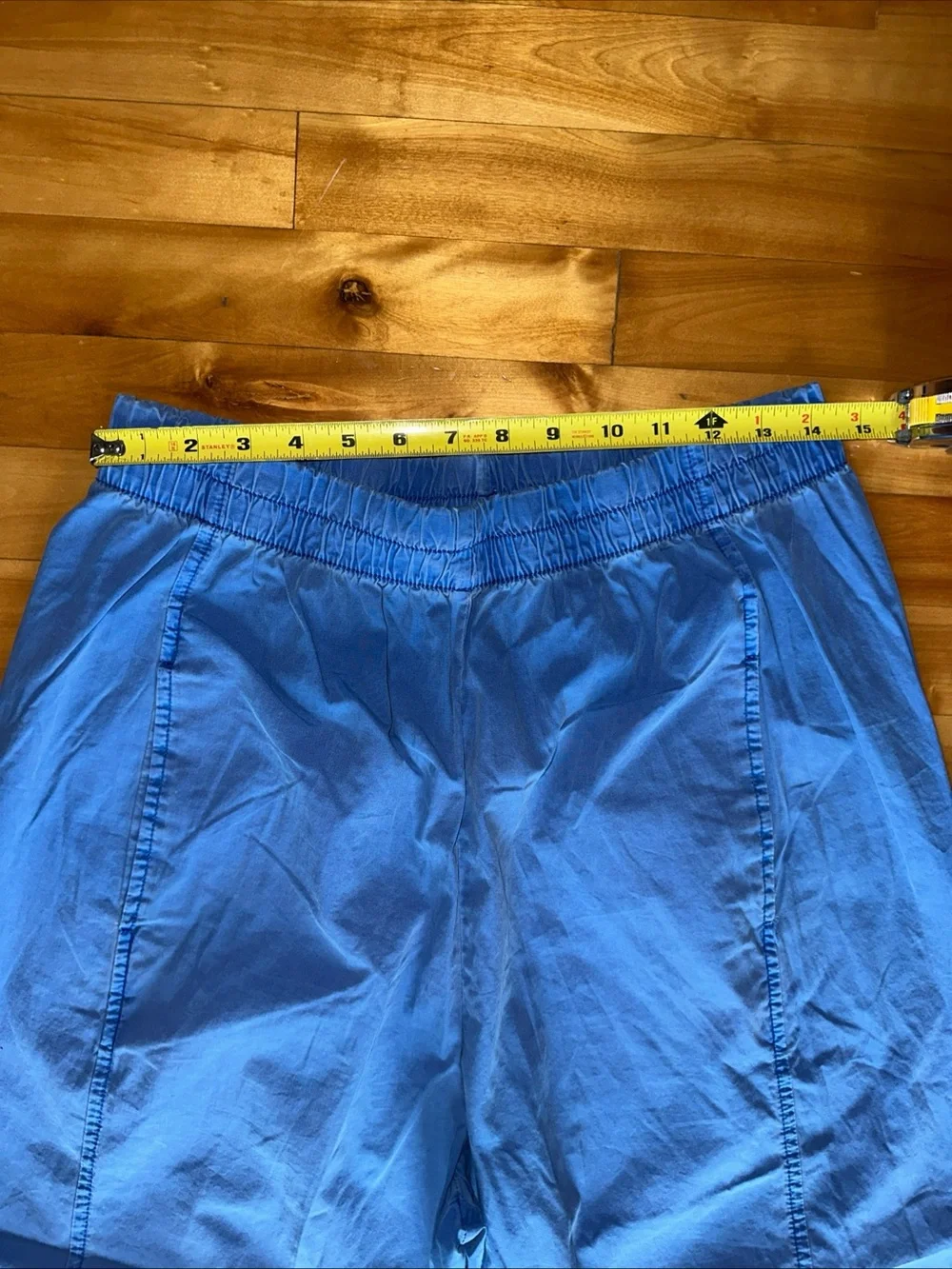 Free People Womens s Cobalt Blue Cotton Barrel Pants Pull On Tapered Leg Boho